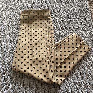 Gray and black dot dress pants